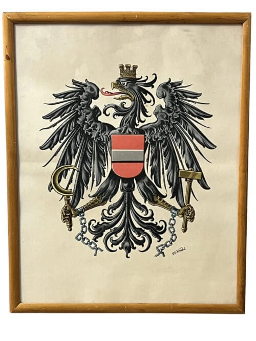 Bundesadler gerahmt, 45 x 56 cm