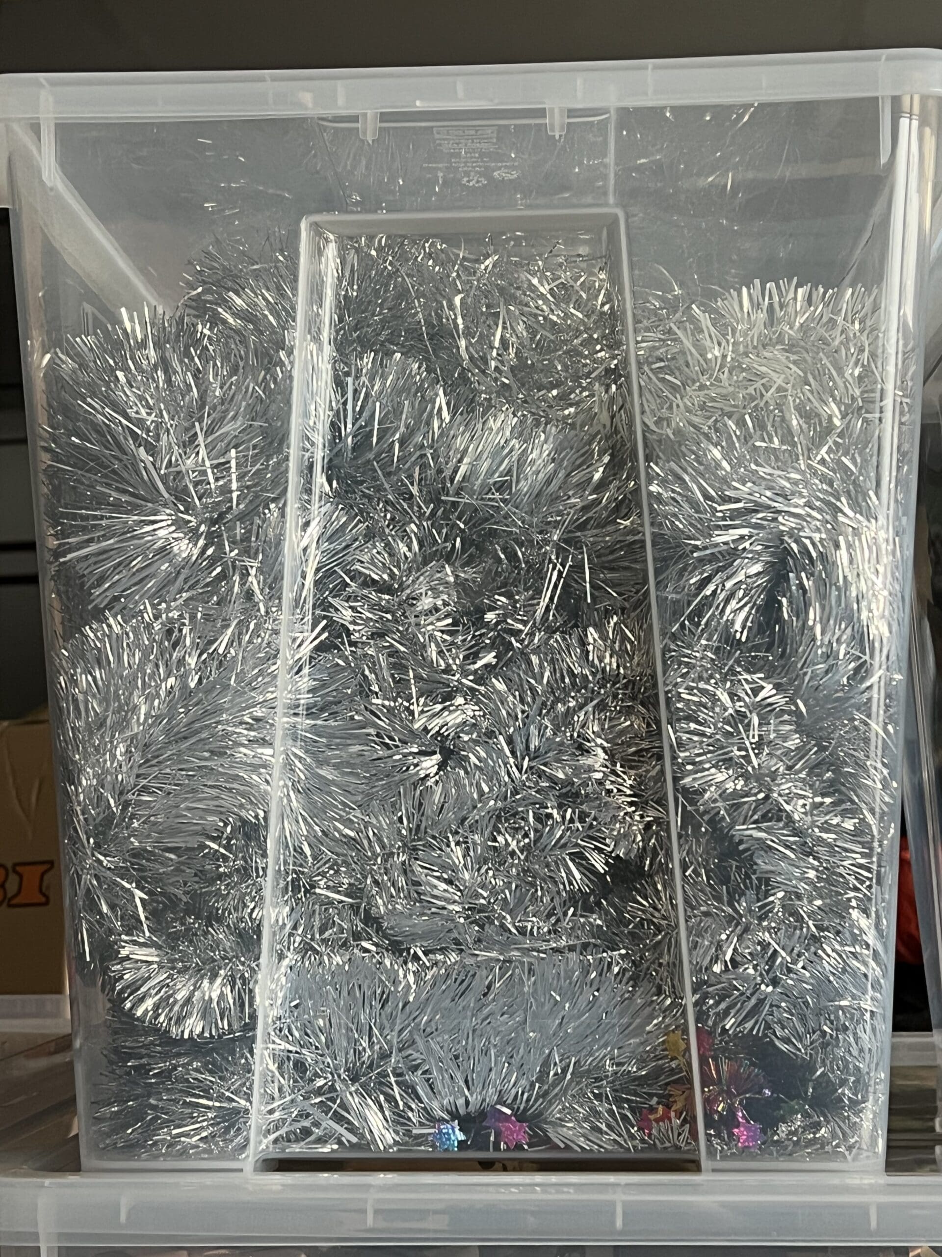 Silberne Lamettagirlanden, 1 Kiste