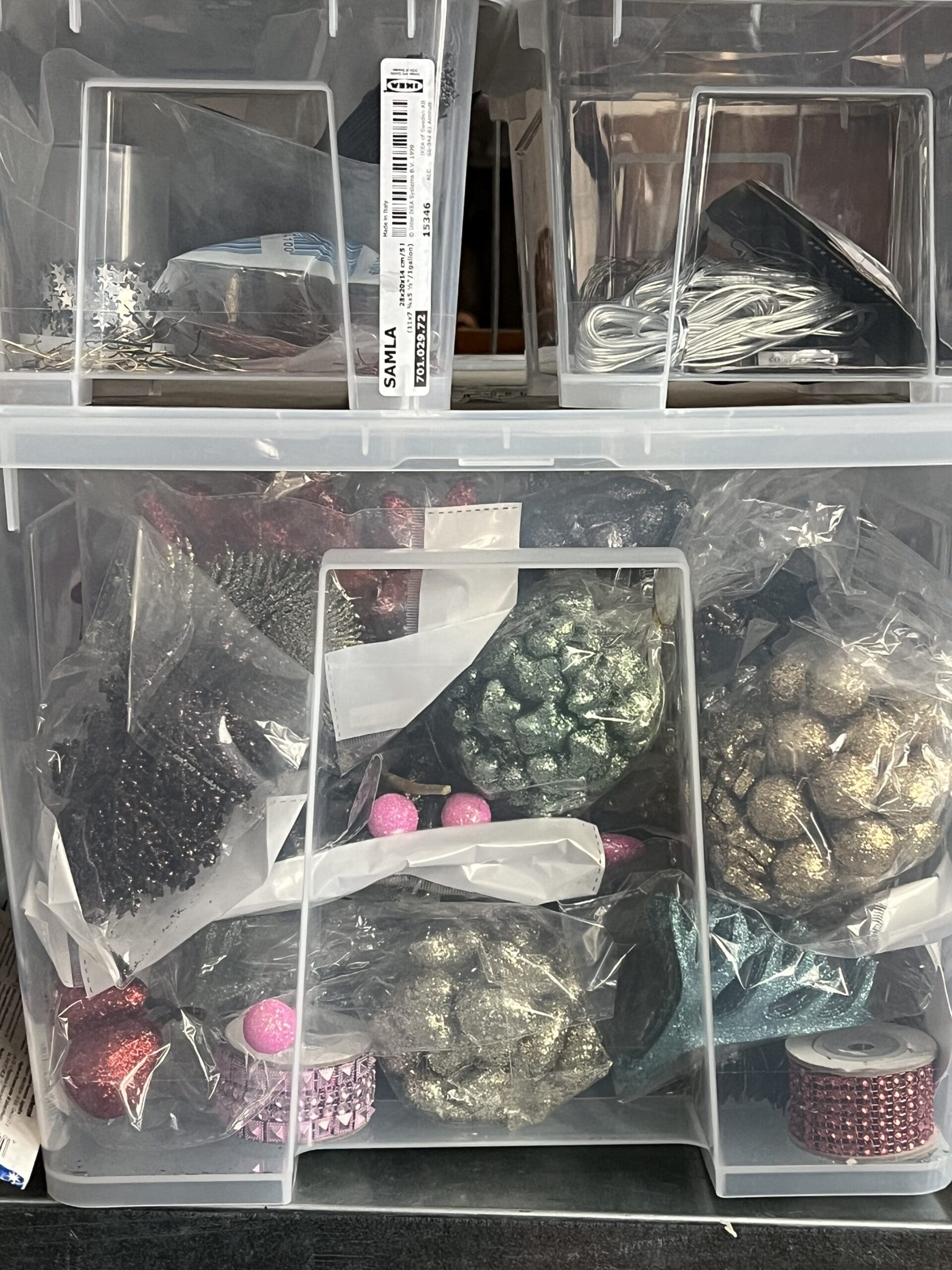 Weihnachtlicher Glitzernippes, 1 Kiste