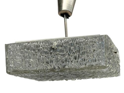 Hängelampe Pressglas eckig