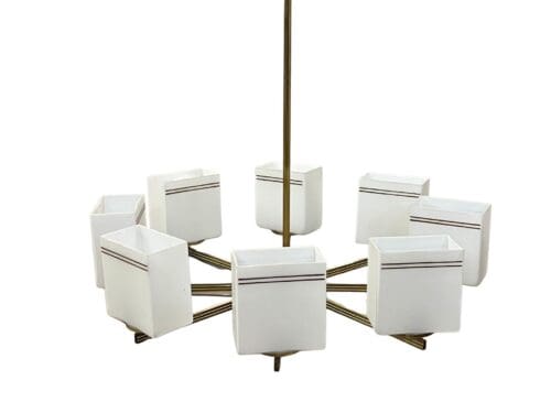 Hängelampe mit Glasschirmen