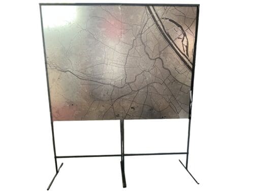 Stadtplan von Wien als Raumtrenner Plexiglas halbtransparent, 3 teilig