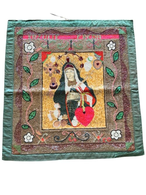 Wandteppich Madonna aus Pailletten, 88 x 81 cm