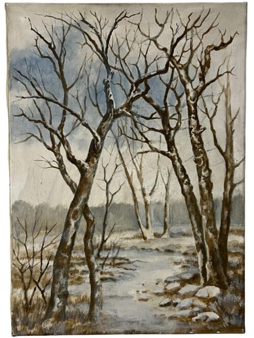 Bäume an Winterbach, 50 x 70 cm