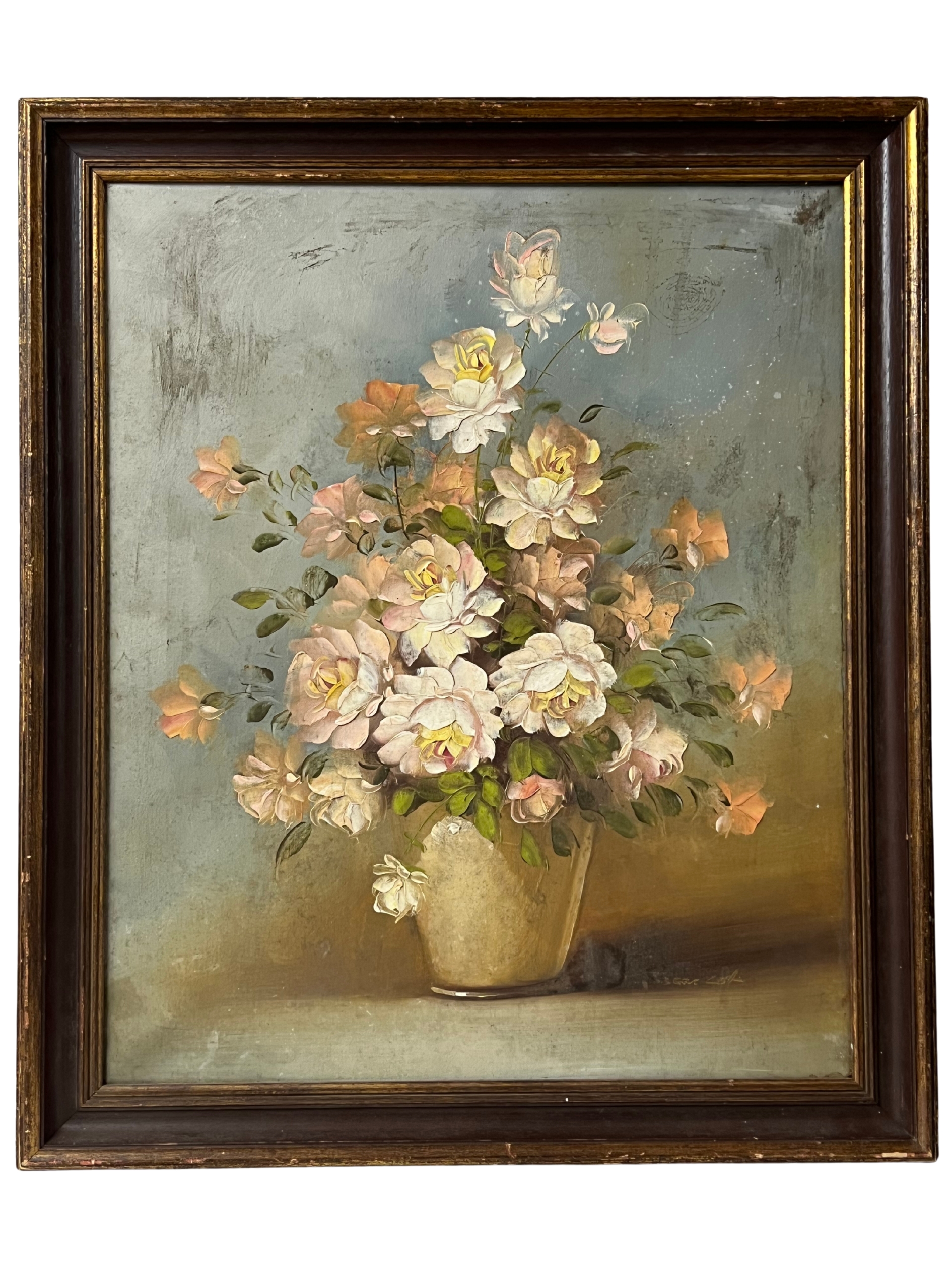 Hellrosa Rosen in Vase, 60 x 70 cm
