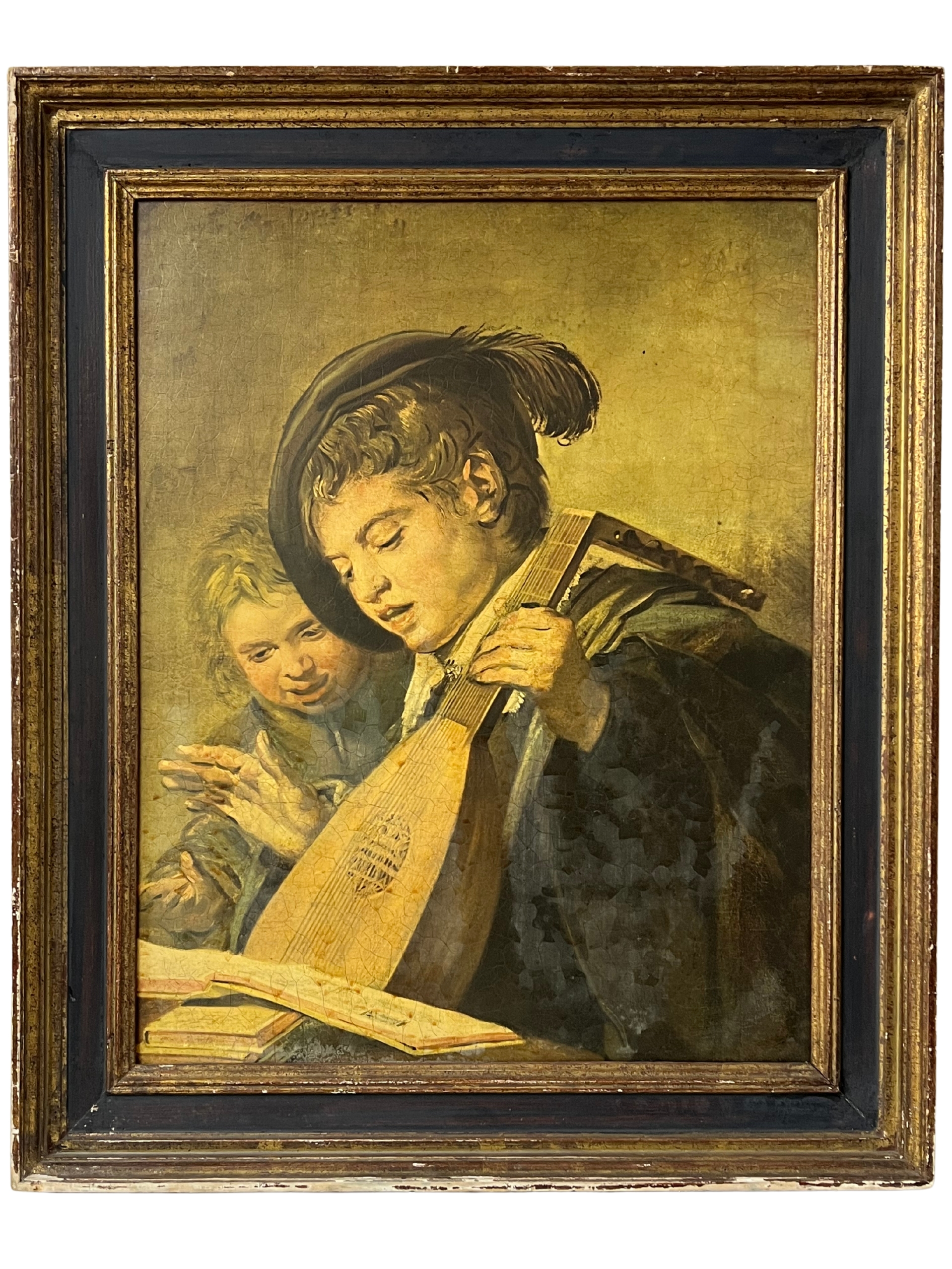 Jungen mit Laute, 58 x 70 cm