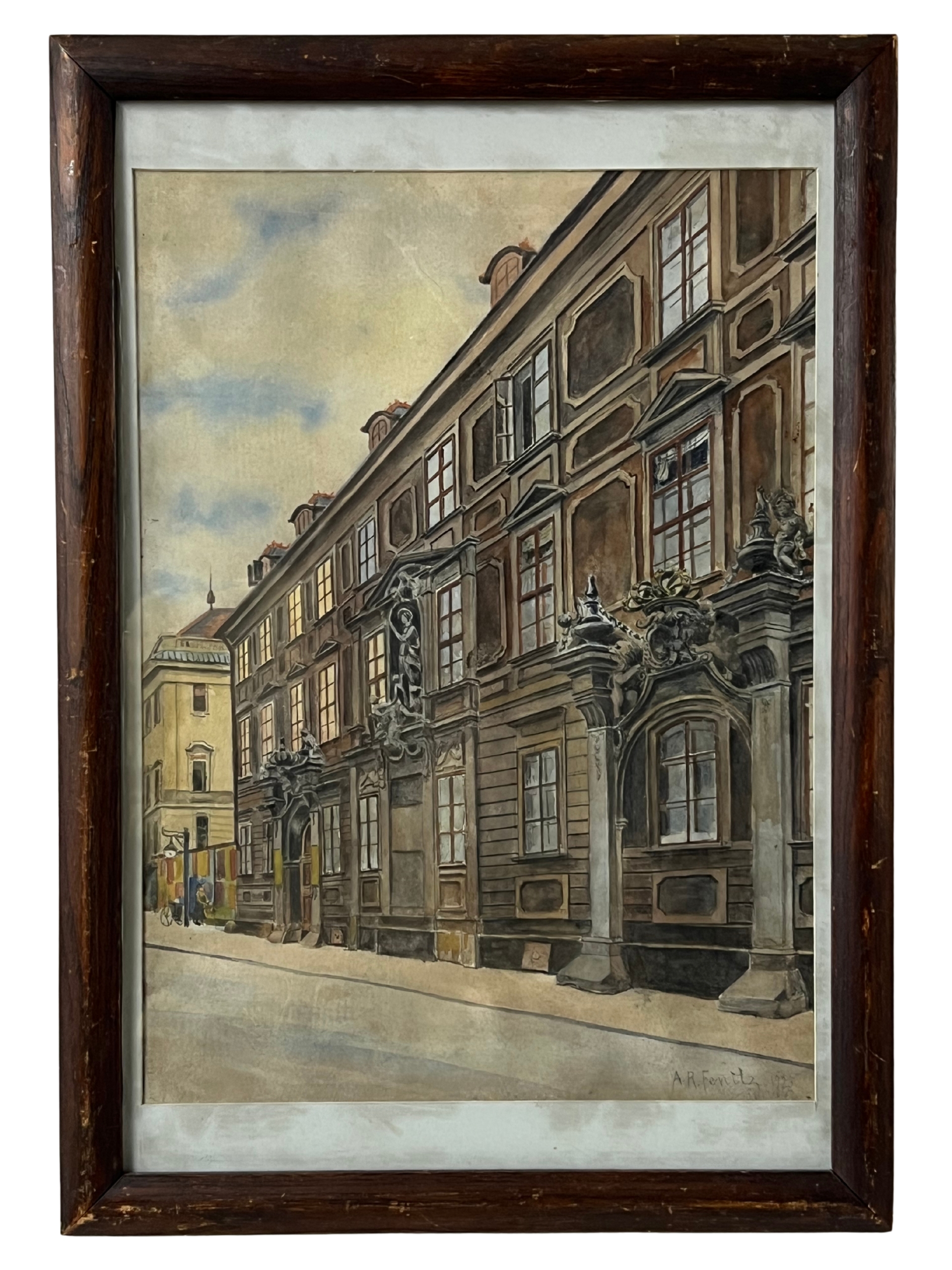Stadtfassade koloriert, 33 x 47 cm