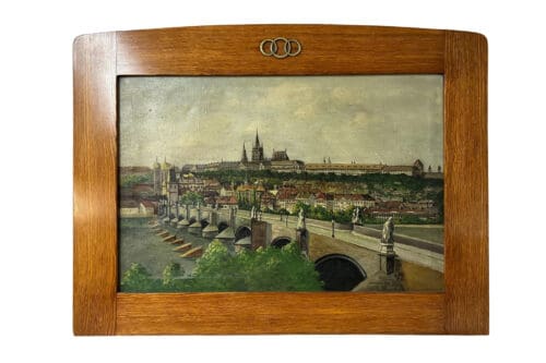 Gemälde Stadtansicht, 76 x 57 cm