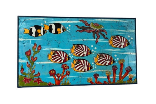 Batik gerahmt I, 85 x 49 cm