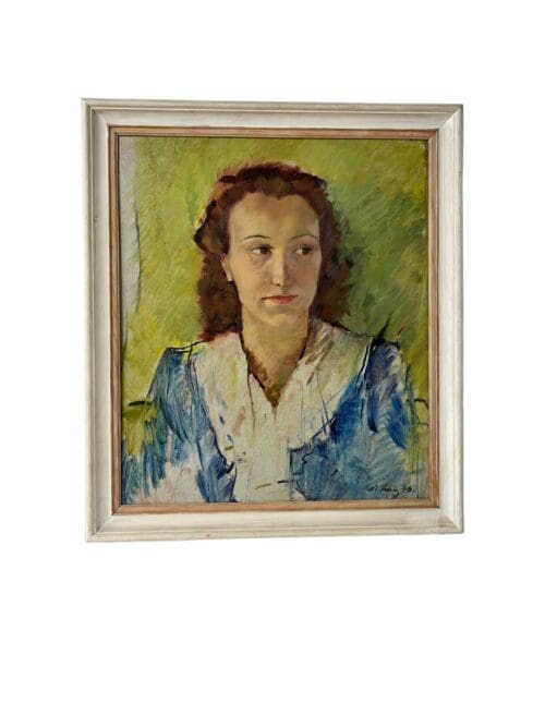 Malerei Frauenporträt, 65 x 74 cm