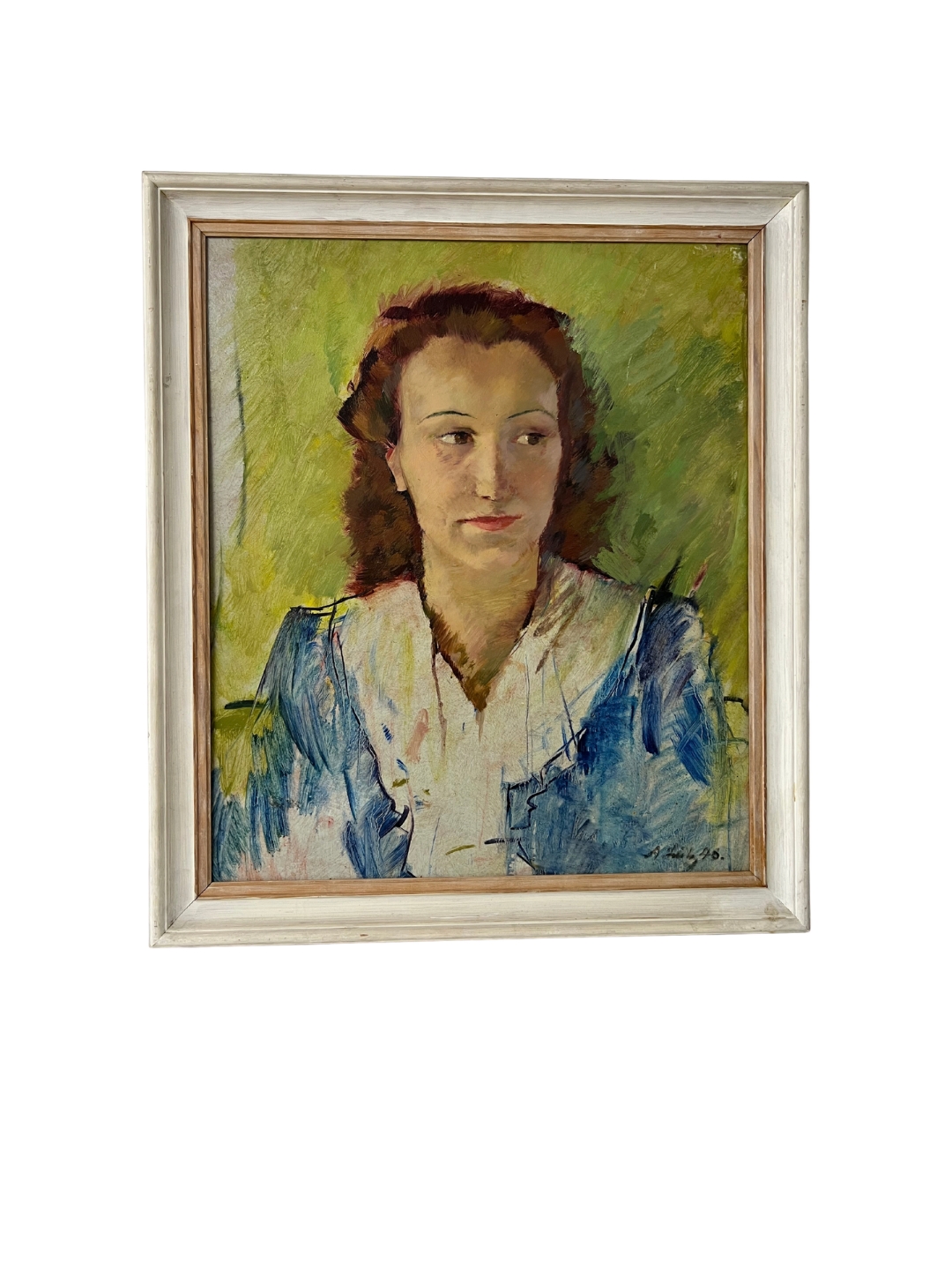 Malerei Frauenporträt, 65 x 74 cm