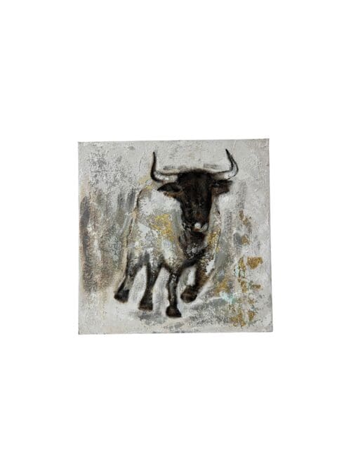 Bild Stier mit Gold, 55 x 55 cm
