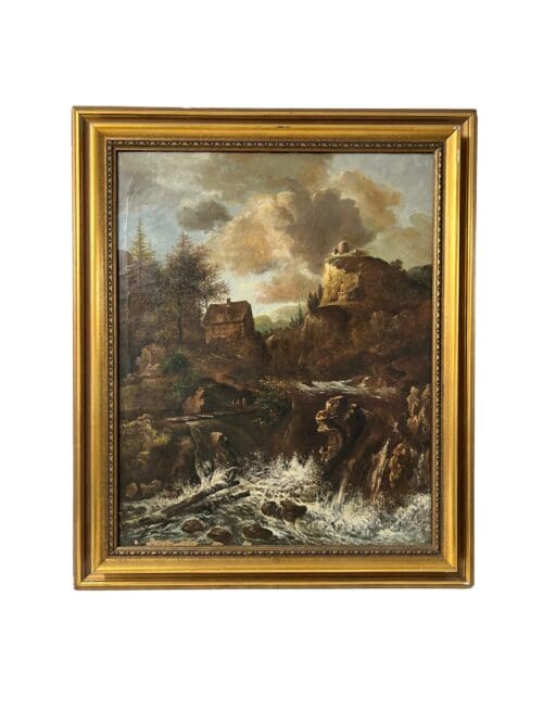 Gemälde Gebirgsbach, 68 x 81 cm